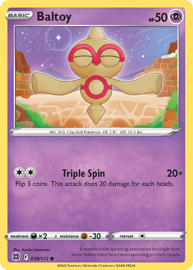 Carta Baltoy 58/172 do set Brilliant Stars — Pokémon TCG | Bynx
