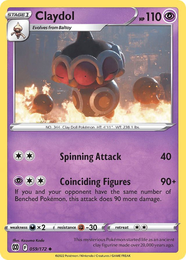 Carta Claydol 59/172 do set Brilliant Stars — Pokémon TCG | Bynx