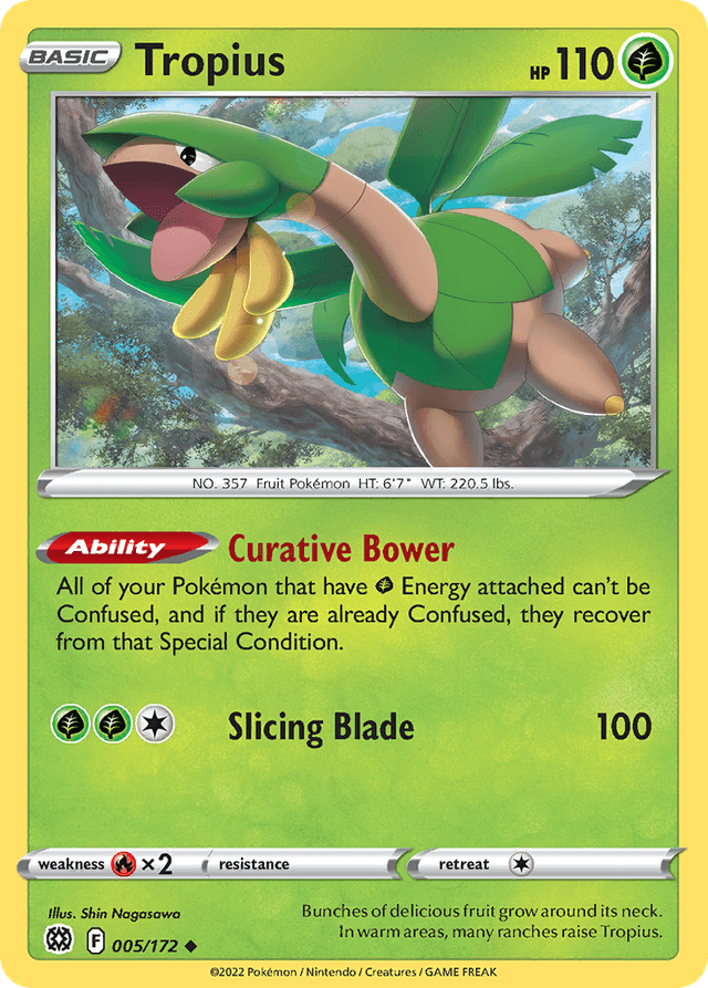 Carta Tropius 5/172 do set Brilliant Stars — Pokémon TCG | Bynx