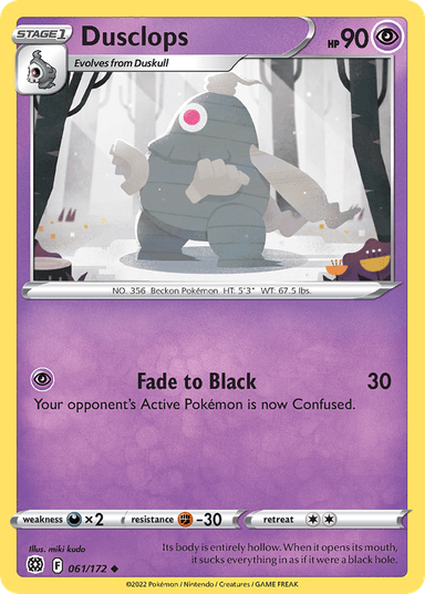 Carta Dusclops 61/172 do set Brilliant Stars — Pokémon TCG | Bynx