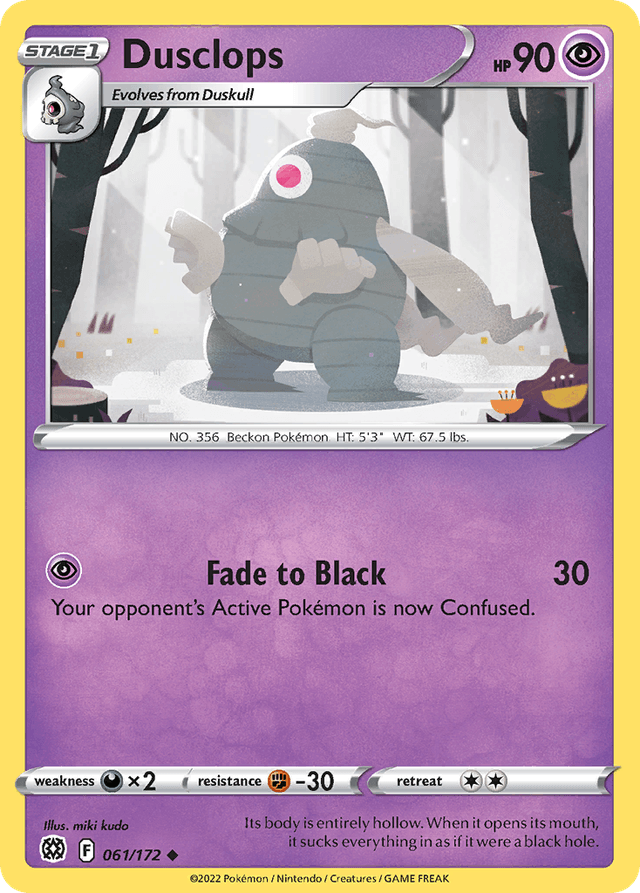 Carta Dusclops 61/172 do set Brilliant Stars — Pokémon TCG | Bynx