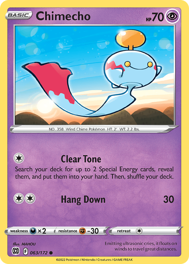 Carta Chimecho 63/172 do set Brilliant Stars — Pokémon TCG | Bynx