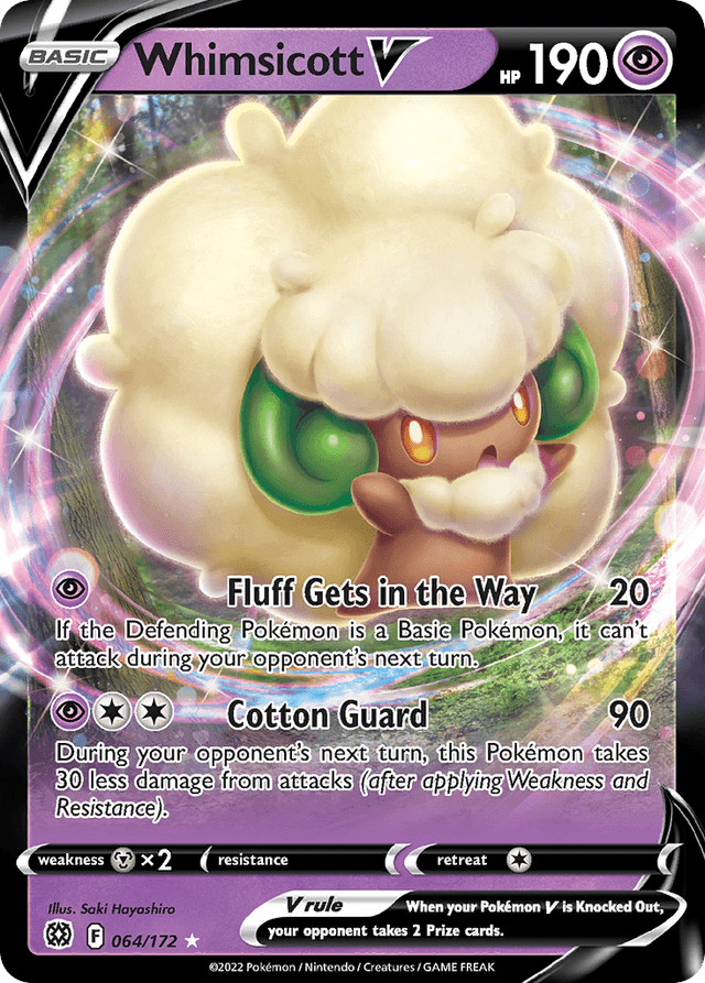 Carta Whimsicott V 64/172 do set Brilliant Stars — Pokémon TCG | Bynx