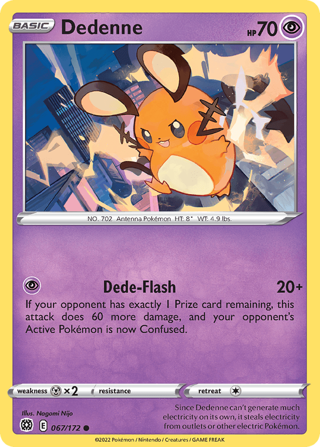 Carta Dedenne 67/172 do set Brilliant Stars — Pokémon TCG | Bynx
