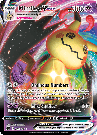 Carta Mimikyu VMAX 69/172 do set Brilliant Stars — Pokémon TCG | Bynx