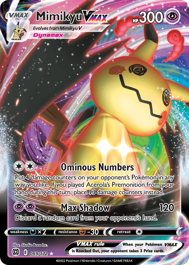 Carta Mimikyu VMAX 69/172 do set Brilliant Stars — Pokémon TCG | Bynx