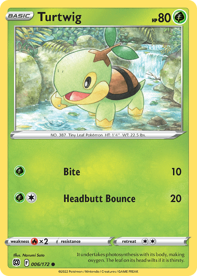 Carta Turtwig 6/172 do set Brilliant Stars — Pokémon TCG | Bynx