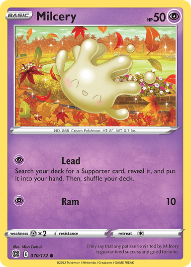 Carta Milcery 70/172 do set Brilliant Stars — Pokémon TCG | Bynx