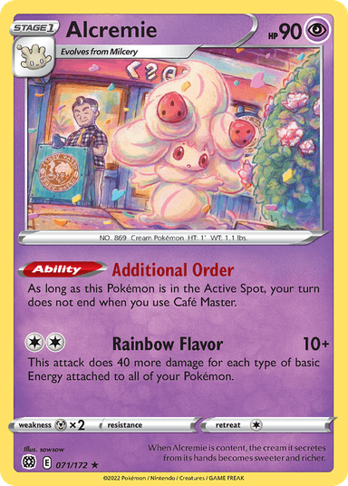 Carta Alcremie 71/172 do set Brilliant Stars — Pokémon TCG | Bynx