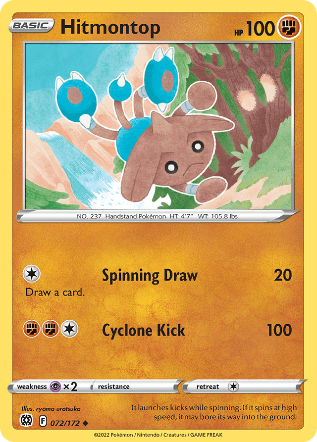 Carta Hitmontop 72/172 do set Brilliant Stars — Pokémon TCG | Bynx