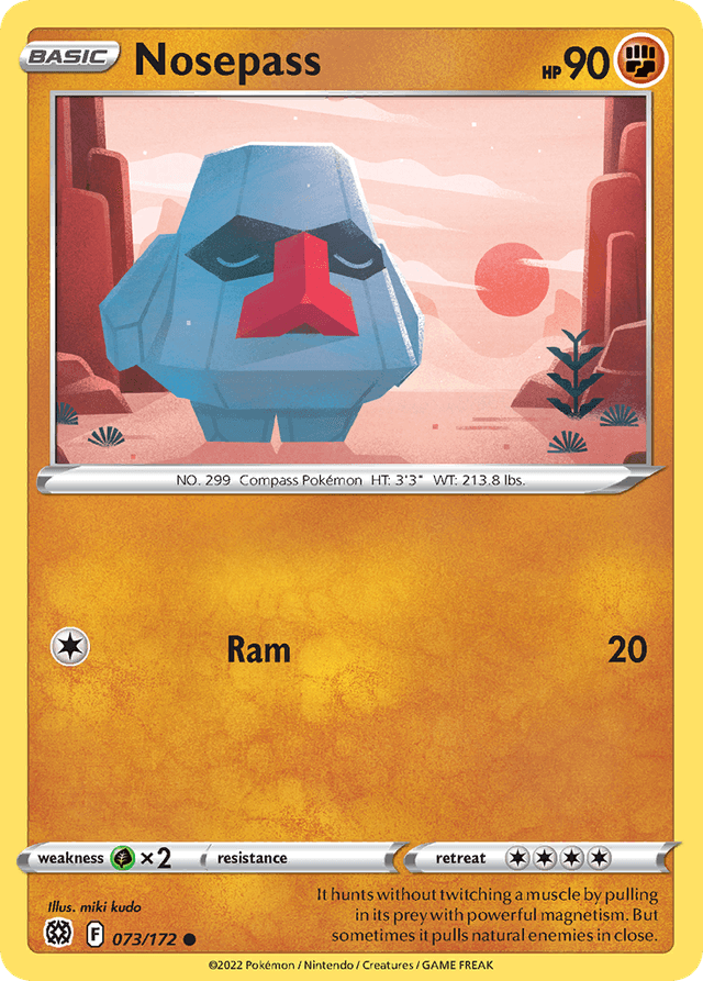 Carta Nosepass 73/172 do set Brilliant Stars — Pokémon TCG | Bynx