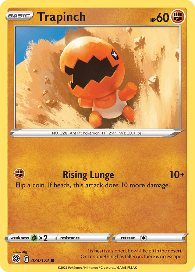 Carta Trapinch 74/172 do set Brilliant Stars — Pokémon TCG | Bynx