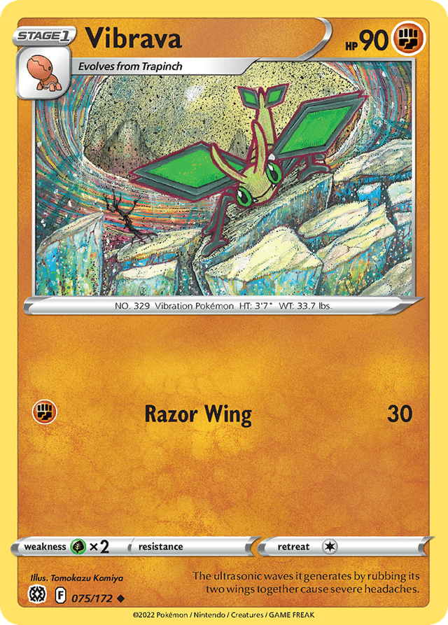 Carta Vibrava 75/172 do set Brilliant Stars — Pokémon TCG | Bynx