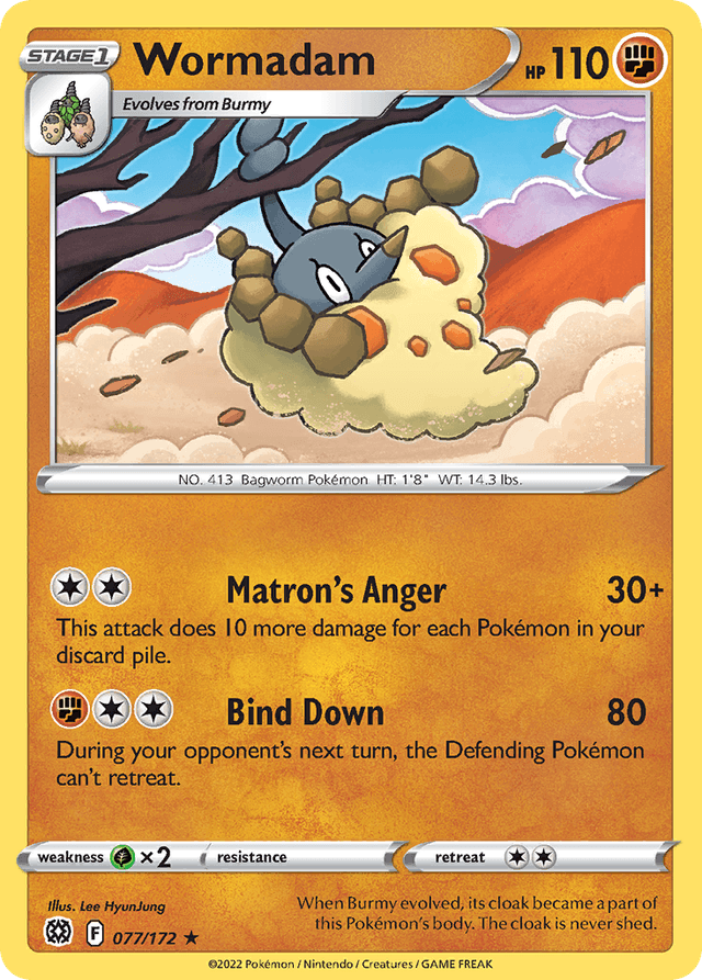 Carta Wormadam 77/172 do set Brilliant Stars — Pokémon TCG | Bynx