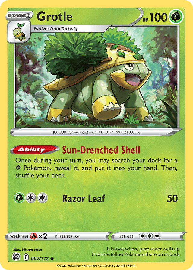 Carta Grotle 7/172 do set Brilliant Stars — Pokémon TCG | Bynx