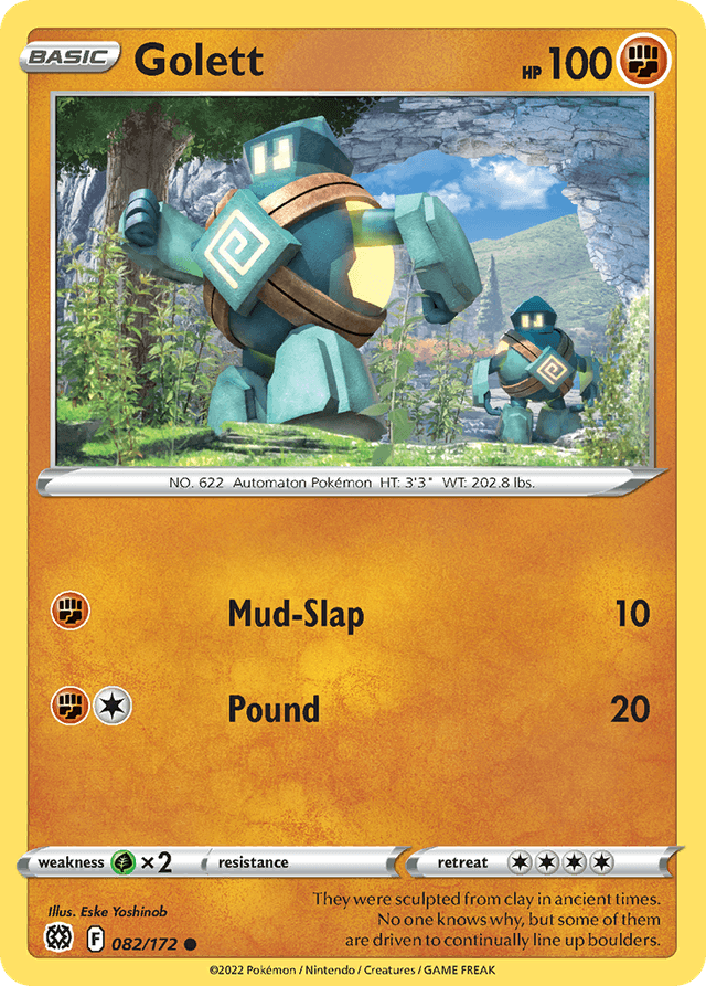 Carta Golett 82/172 do set Brilliant Stars — Pokémon TCG | Bynx