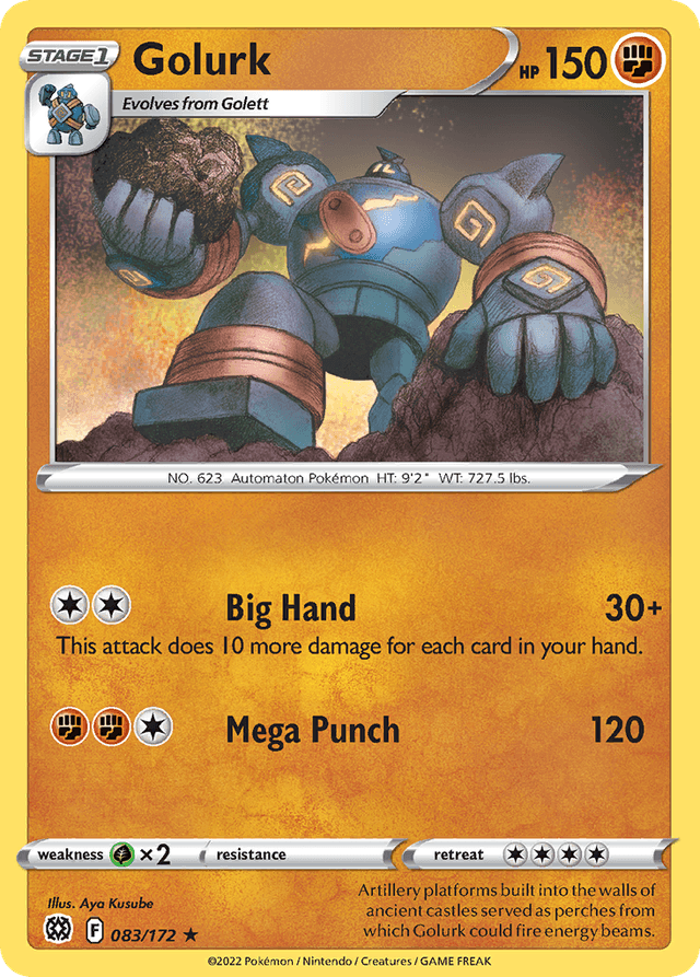 Carta Golurk 83/172 do set Brilliant Stars — Pokémon TCG | Bynx