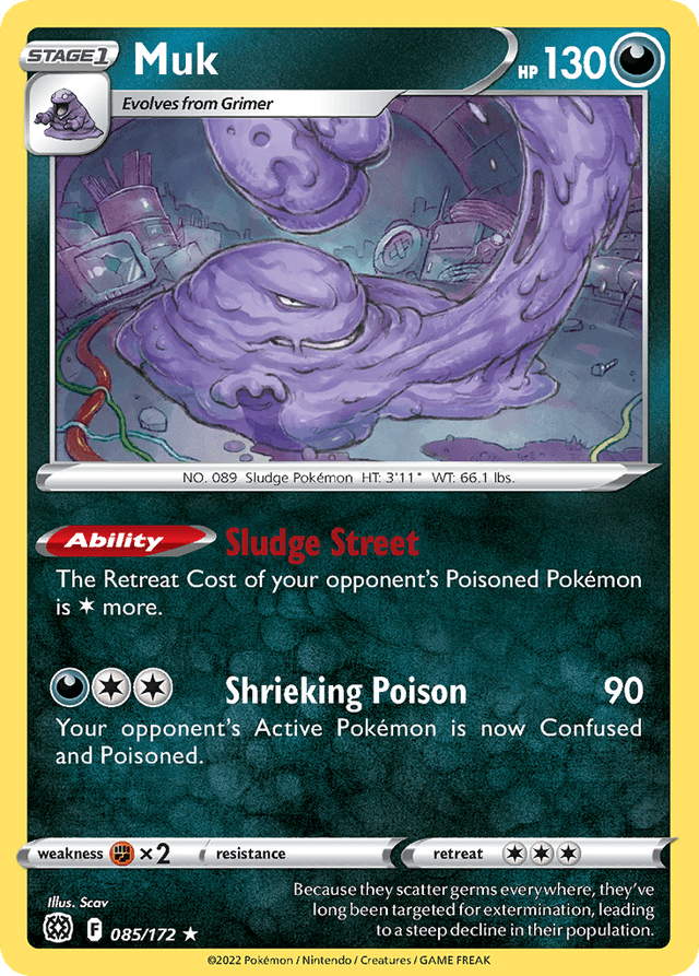 Carta Muk 85/172 do set Brilliant Stars — Pokémon TCG | Bynx