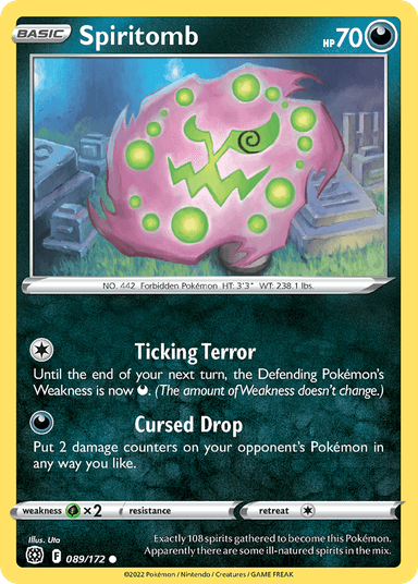 Carta Spiritomb 89/172 do set Brilliant Stars — Pokémon TCG | Bynx