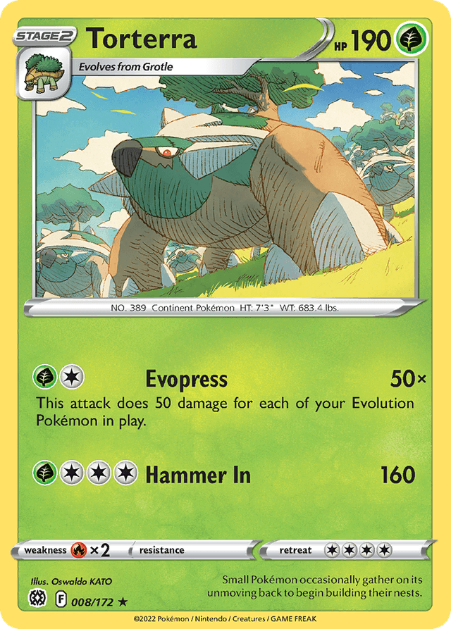 Carta Torterra 8/172 do set Brilliant Stars — Pokémon TCG | Bynx