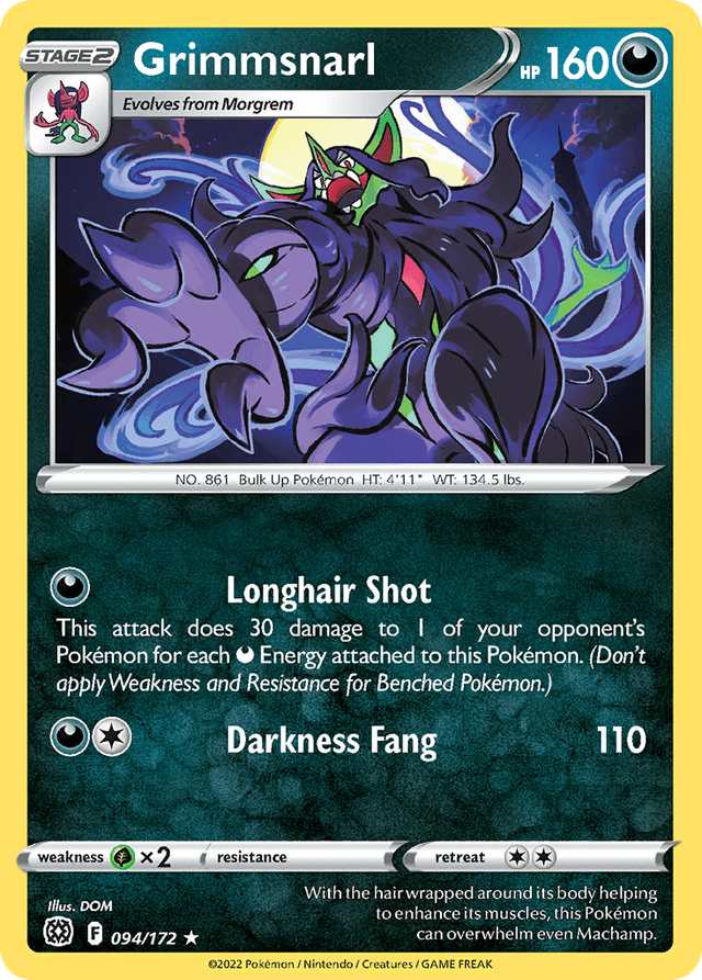 Carta Grimmsnarl 94/172 do set Brilliant Stars — Pokémon TCG | Bynx