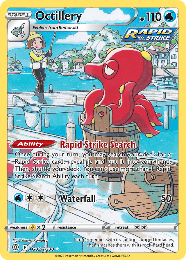 Carta Octillery TG03/30 do set Brilliant Stars Trainer Gallery — Pokémon TCG | Bynx
