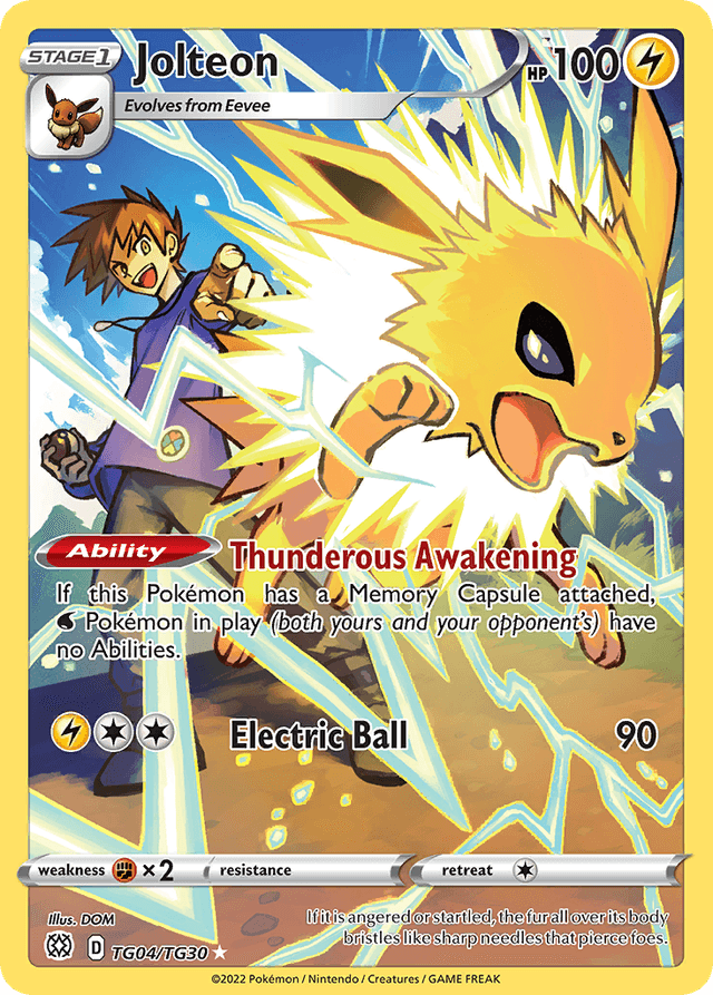 Carta Jolteon TG04/30 do set Brilliant Stars Trainer Gallery — Pokémon TCG | Bynx