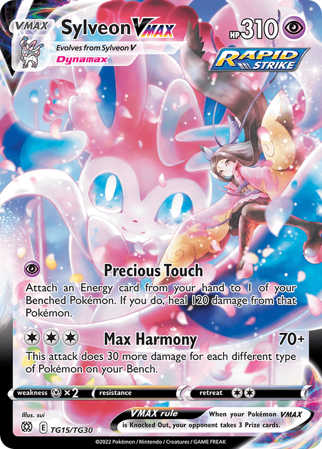 Carta Sylveon VMAX TG15/30 do set Brilliant Stars Trainer Gallery — Pokémon TCG | Bynx