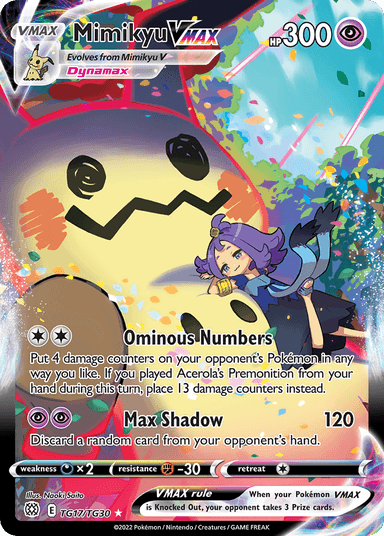 Carta Mimikyu VMAX TG17/30 do set Brilliant Stars Trainer Gallery — Pokémon TCG | Bynx