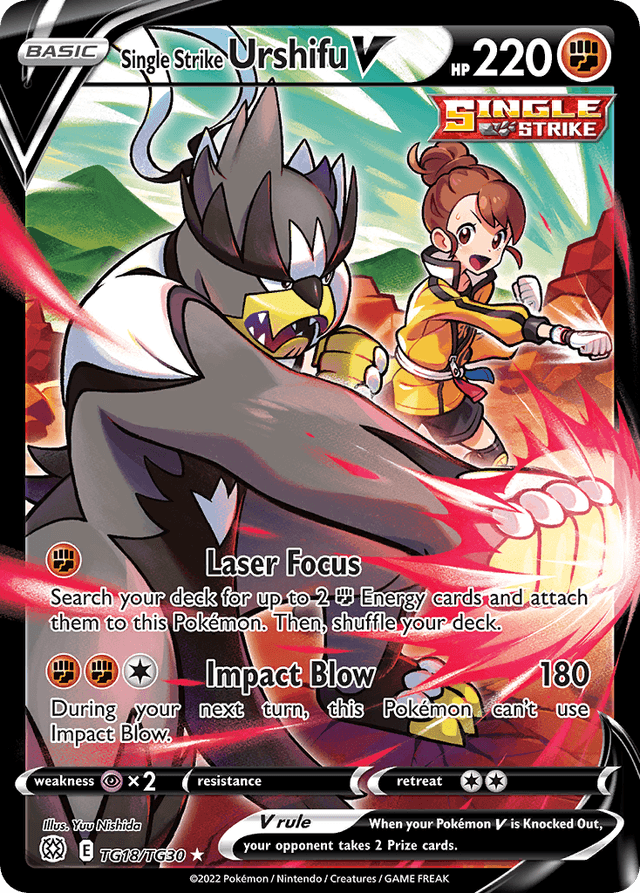 Carta Single Strike Urshifu V TG18/30 do set Brilliant Stars Trainer Gallery — Pokémon TCG | Bynx