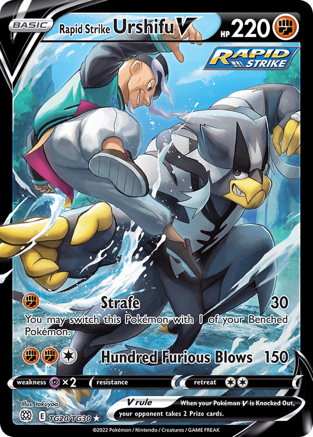 Carta Rapid Strike Urshifu V TG20/30 do set Brilliant Stars Trainer Gallery — Pokémon TCG | Bynx