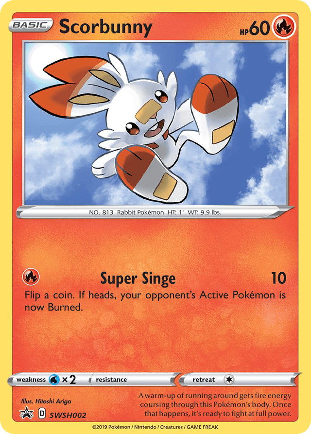 Carta Scorbunny SWSH002/307 do set SWSH Black Star Promos — Pokémon TCG | Bynx