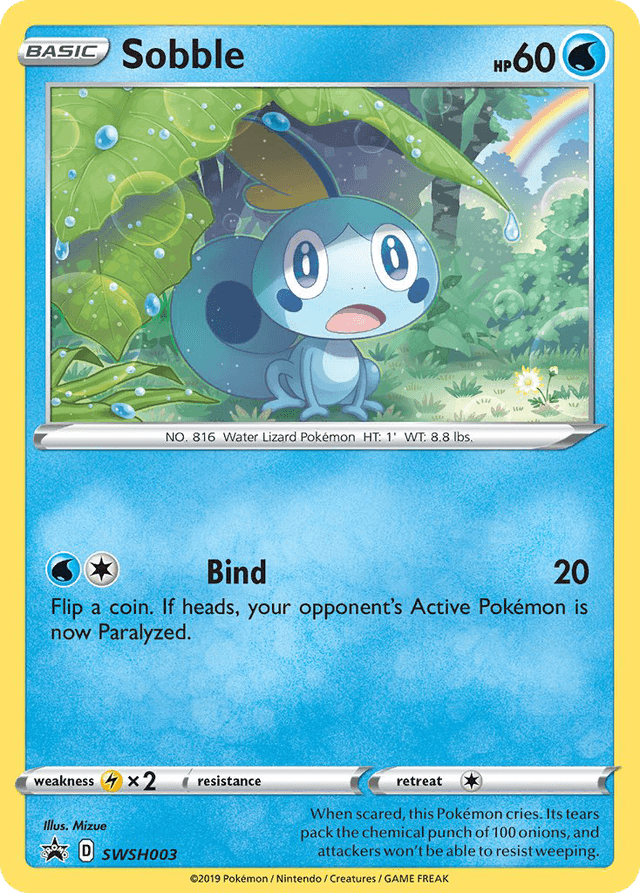 Carta Sobble SWSH003/307 do set SWSH Black Star Promos — Pokémon TCG | Bynx