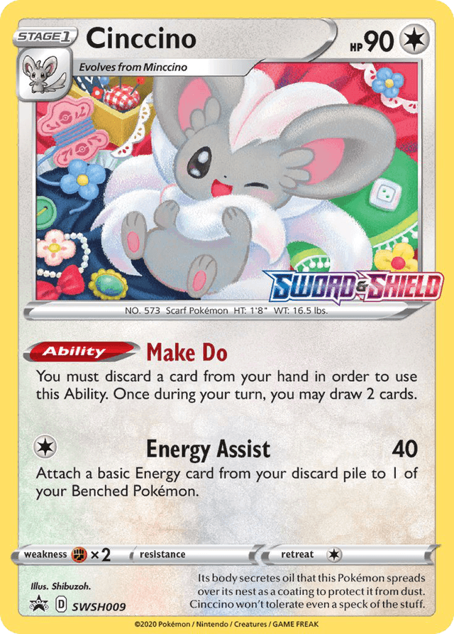 Carta Cinccino SWSH009/307 do set SWSH Black Star Promos — Pokémon TCG | Bynx