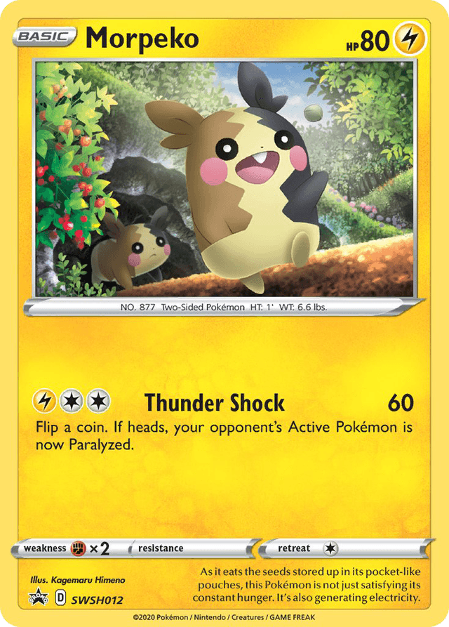 Carta Morpeko SWSH012/307 do set SWSH Black Star Promos — Pokémon TCG | Bynx