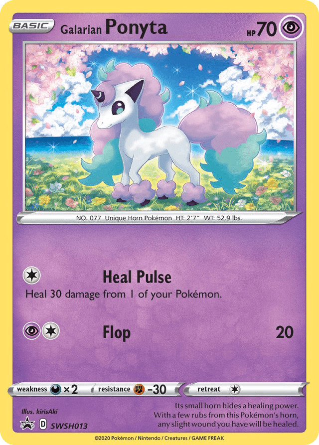 Carta Galarian Ponyta SWSH013/307 do set SWSH Black Star Promos — Pokémon TCG | Bynx
