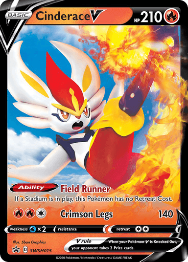 Carta Cinderace V SWSH015/307 do set SWSH Black Star Promos — Pokémon TCG | Bynx