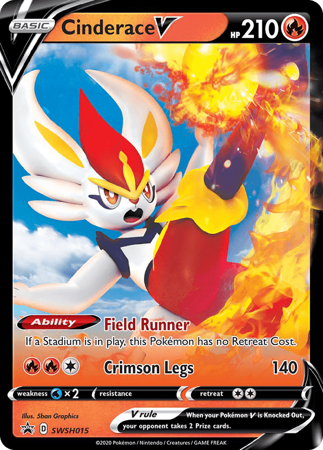 Carta Cinderace V SWSH015/307 do set SWSH Black Star Promos — Pokémon TCG | Bynx