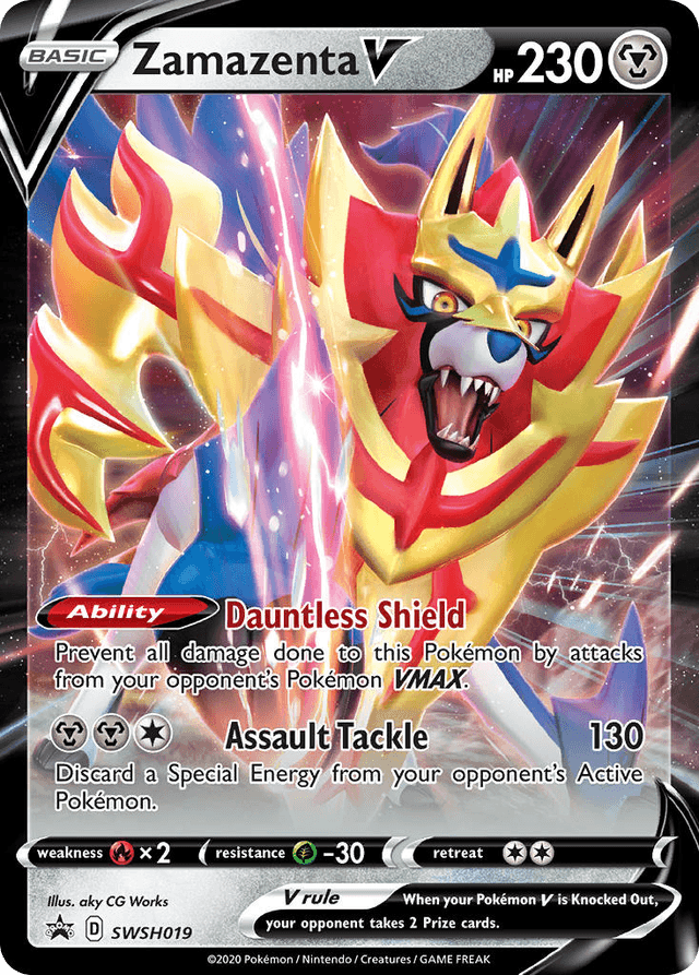 Carta Zamazenta V SWSH019/307 do set SWSH Black Star Promos — Pokémon TCG | Bynx