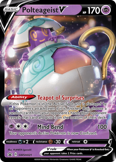 Carta Polteageist V SWSH021/307 do set SWSH Black Star Promos — Pokémon TCG | Bynx