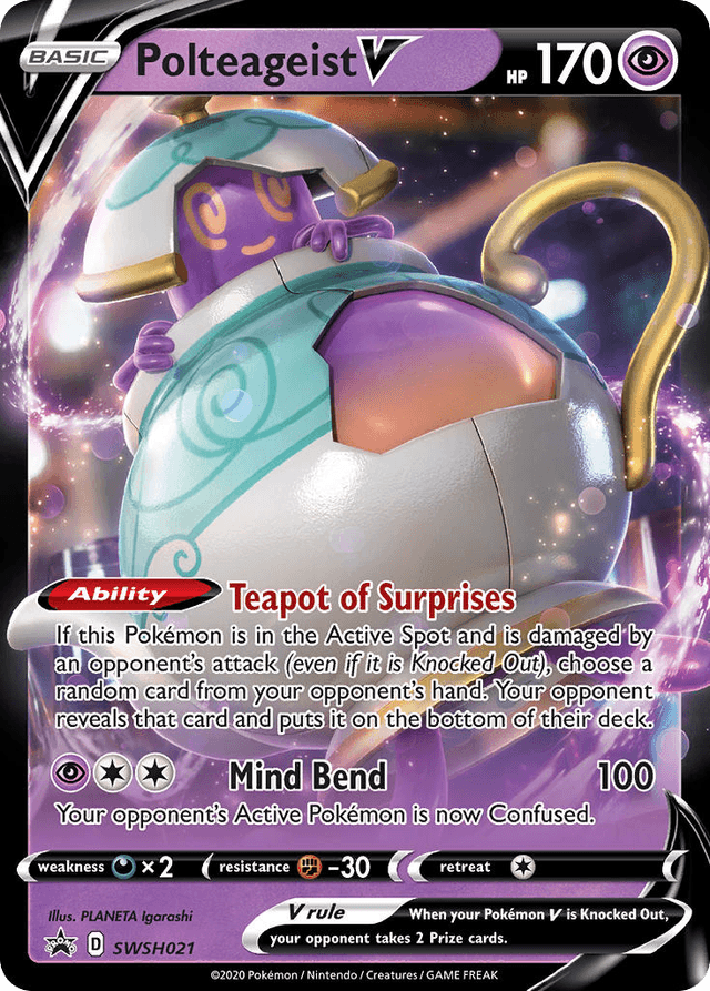Carta Polteageist V SWSH021/307 do set SWSH Black Star Promos — Pokémon TCG | Bynx