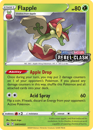 Carta Flapple SWSH022/307 do set SWSH Black Star Promos — Pokémon TCG | Bynx