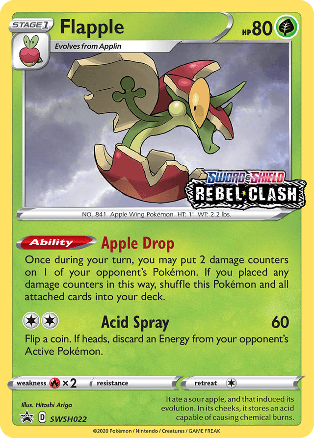 Carta Flapple SWSH022/307 do set SWSH Black Star Promos — Pokémon TCG | Bynx