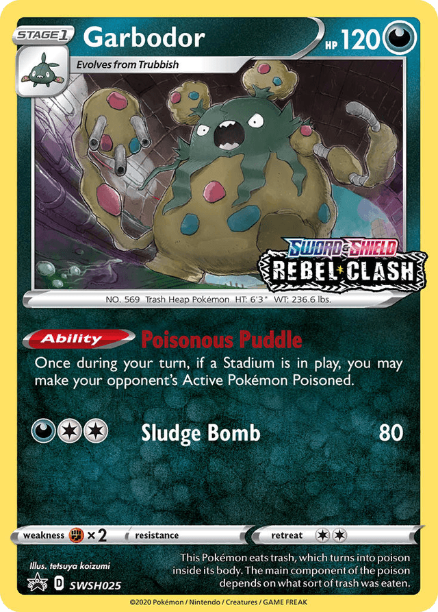 Carta Garbodor SWSH025/307 do set SWSH Black Star Promos — Pokémon TCG | Bynx