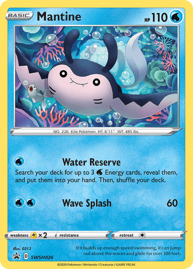 Carta Mantine SWSH026/307 do set SWSH Black Star Promos — Pokémon TCG | Bynx