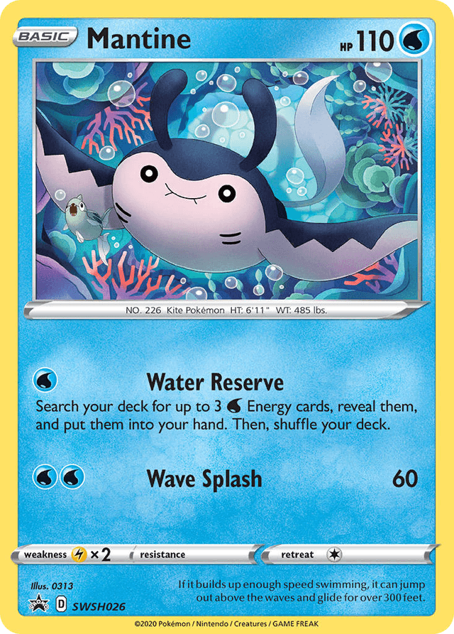 Carta Mantine SWSH026/307 do set SWSH Black Star Promos — Pokémon TCG | Bynx