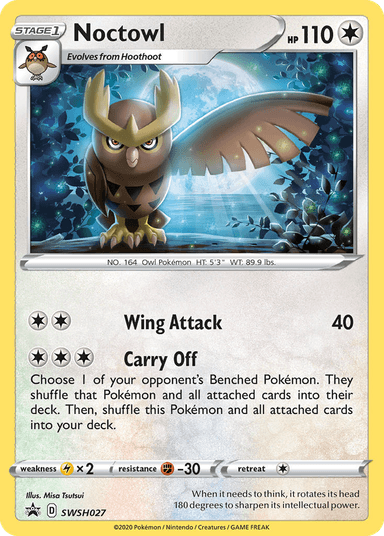 Carta Noctowl SWSH027/307 do set SWSH Black Star Promos — Pokémon TCG | Bynx