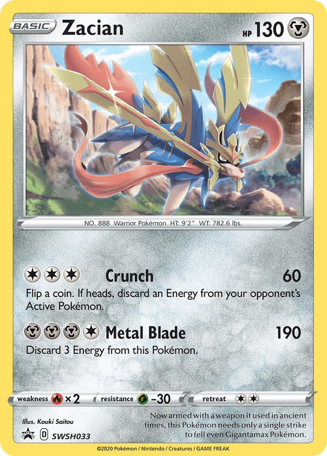 Carta Zacian SWSH033/307 do set SWSH Black Star Promos — Pokémon TCG | Bynx