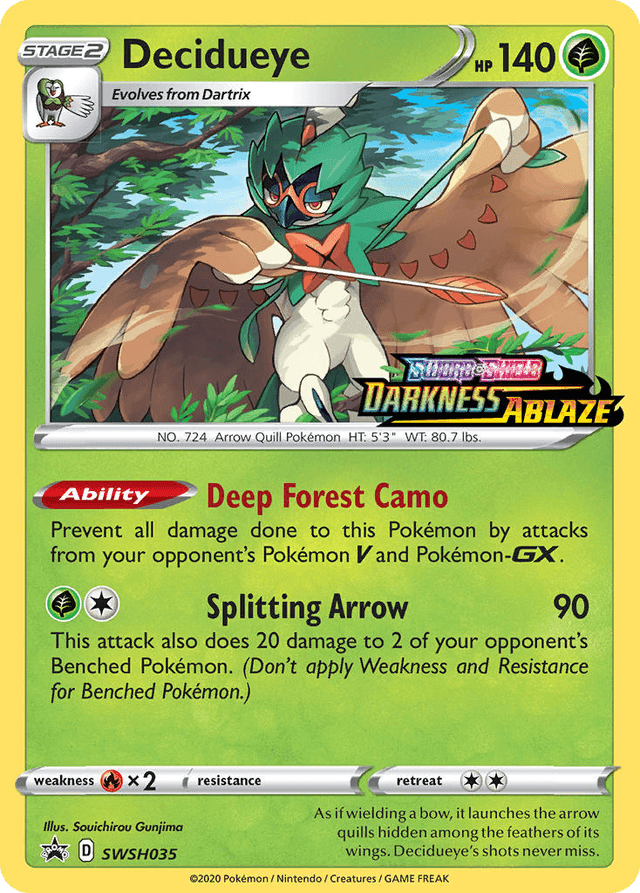 Carta Decidueye SWSH035/307 do set SWSH Black Star Promos — Pokémon TCG | Bynx