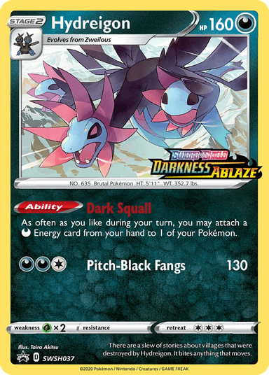 Carta Hydreigon SWSH037/307 do set SWSH Black Star Promos — Pokémon TCG | Bynx